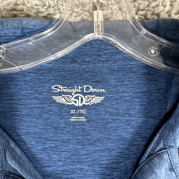 Straight Down Shirt Mens XL Blue Golf Polo Performance Pebble Beach Golf Links - Picture 10 of 16